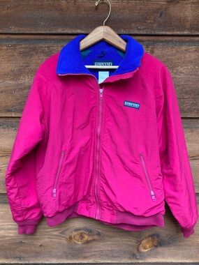 90s Lands' End Bright Pink Jacket